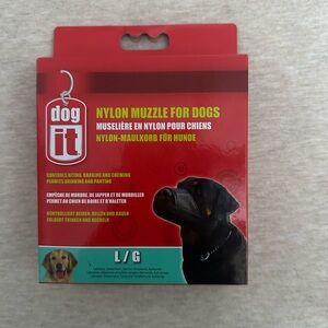 Red Nylon Muzzle for Dogs